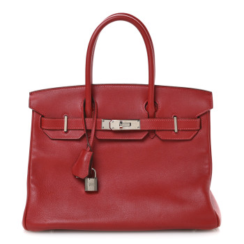 HERMES Swift Birkin 30 Rouge Vif