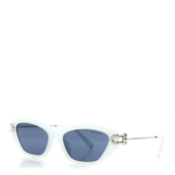 TIFFANY Acetate HardWear Cat Eye Sunglasses TF4231U Frosted Pale Sapphire