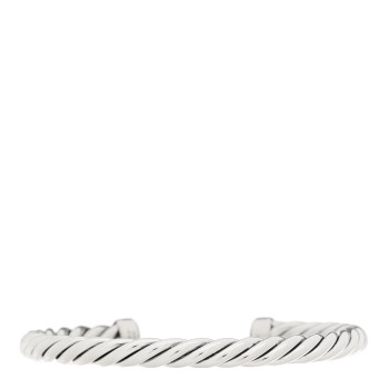 DAVID YURMAN Sterling Silver Black Onyx 6mm Cable Classic Cuff Bracelet