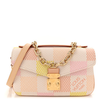 LOUIS VUITTON Damier Giant Pochette Metis East West Peach