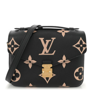 LOUIS VUITTON Empreinte Monogram Giant Pochette Metis Black Beige