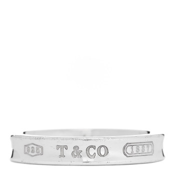 TIFFANY Sterling Silver Narrow 1837 Band Ring 58 8.25