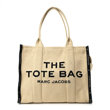 MARC JACOBS Jacquard Large The Traveler Tote Bag Warm Sand