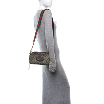 GUCCI GG Supreme Monogram Web Neo Vintage Shoulder Bag Beige New Acero Crop