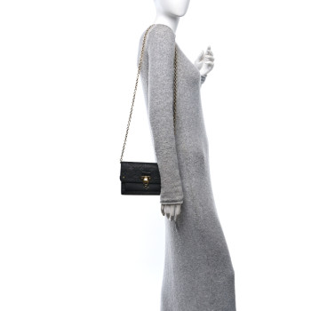 LOUIS VUITTON Empreinte Vavin Chain Wallet Black