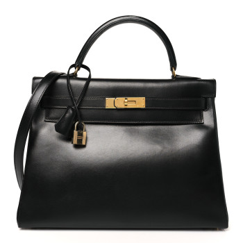 HERMES Box Kelly Retourne 32 Black