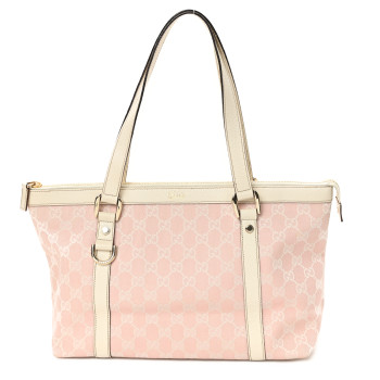 GUCCI Monogram Medium Abbey Tote Pink