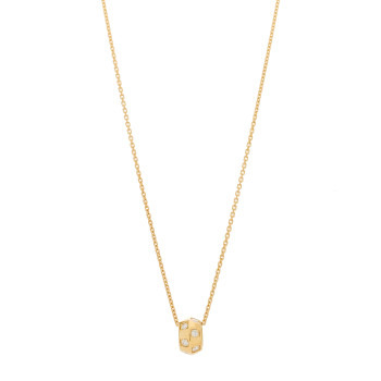 LOUIS VUITTON 18K Pink Gold Diamond Le Damier de Louis Vuitton Pendant Necklace