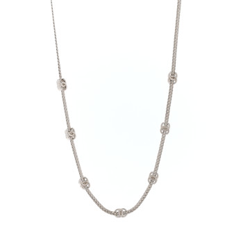 CHANEL Metal CC Short Chain Necklace Gold