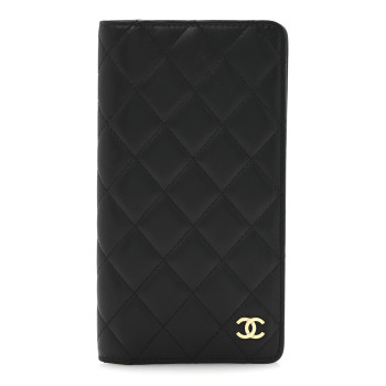 CHANEL Lambskin Quilted Medium Agenda Cover Black
