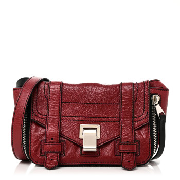 PROENZA SCHOULER Crinkled Calfskin PS1 Mini Zip Crossbody Brick