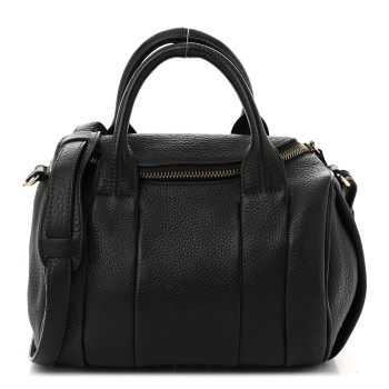 ALEXANDER WANG Pebbled Lambskin Rockie Espresso Gold Hardware