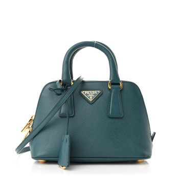 PRADA Saffiano Lux Mini Promenade Tote Ottanio