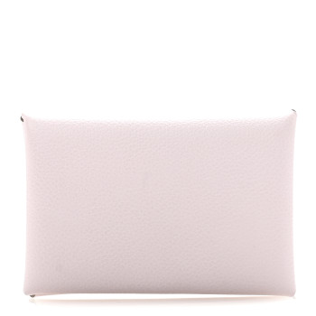 HERMES Evercolor Calvi Card Case Mauve Pale