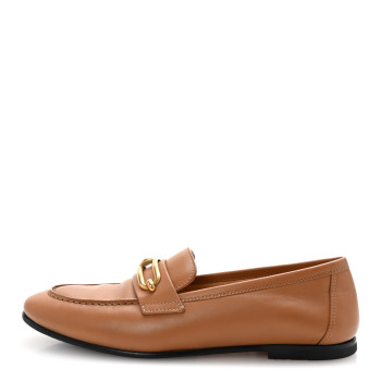 HERMES Calfskin Colette Loafer 36.5 Naturel