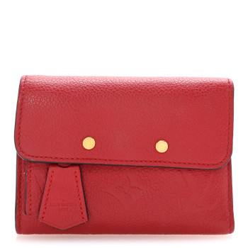 LOUIS VUITTON Empreinte Pont-Neuf Compact Wallet Cherry
