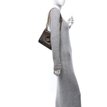 FENDI Vitello Century F is Fendi Bi-Color FF 1974 Embossed Small Kan I Shoulder Bag Maya Black