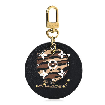 LOUIS VUITTON Monogram Giant Jungle Bag Charm Key Holder Black