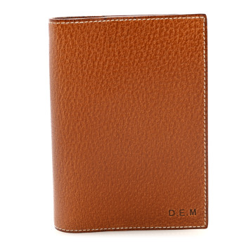 HERMES Natural Barenia Notebook Cover Fauve