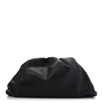 BOTTEGA VENETA Smooth Butter Calf The Pouch Oversized Clutch Black