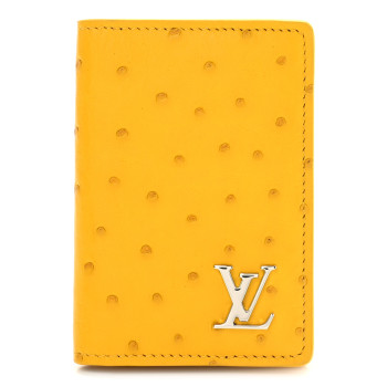 LOUIS VUITTON Ostrich Pocket Organizer Jaune