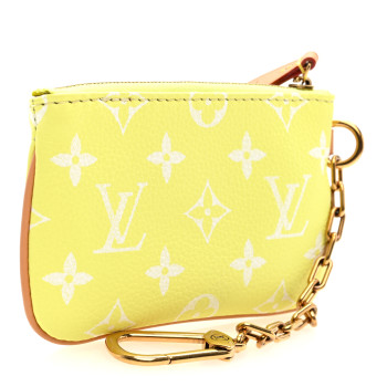 LOUIS VUITTON Calfskin Monogram P9 Pouch Lemonade Yellow
