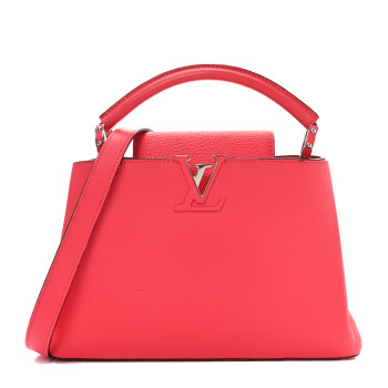 LOUIS VUITTON Taurillon Capucines BB Rose Litchi