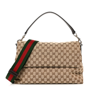 GUCCI GG Monogram Large Crossbody Bag Dark Brown