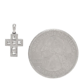 CARTIER Platinum Diamond Cross Pendant