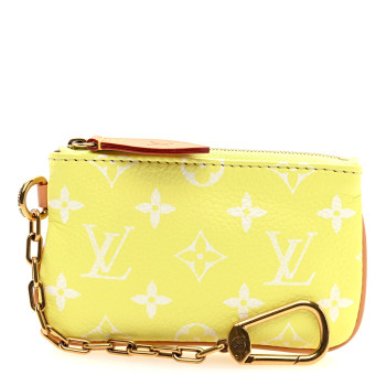 LOUIS VUITTON Calfskin Monogram P9 Pouch Lemonade Yellow