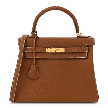 HERMES Togo Kelly Retourne 28 Gold