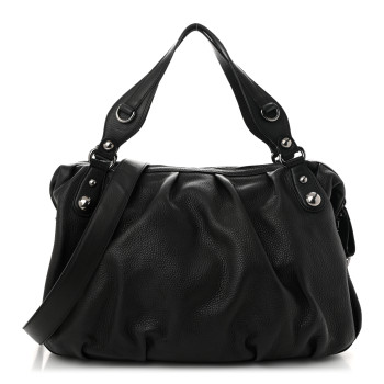 GUCCI Calfskin Large Icon Bit Boston Black