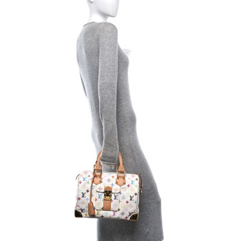 LOUIS VUITTON Monogram Multicolor Speedy 30 White