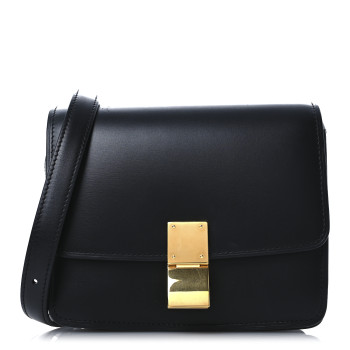 CELINE Box Calfskin Small Classic Box Flap Bag Black