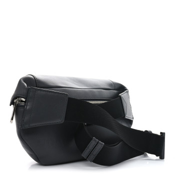 BURBERRY Calfskin Horseferry Print Medium Sonny Bum Bag Dark Ash Grey