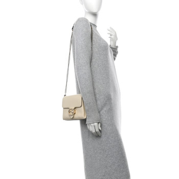 GUCCI Dollar Calfskin Interlocking G Crossbody Bag Mystic White