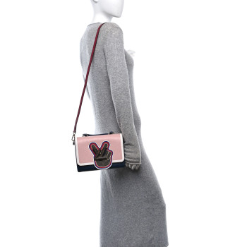 LOUIS VUITTON Epi Peace Twist Shoulder Bag MM Navy Rose Ballerine