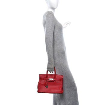 HERMES Swift Birkin 30 Rouge Vif