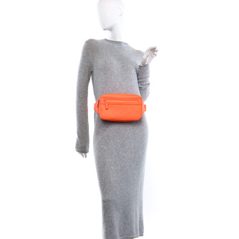 GUCCI Rubber Effect Monogram GG Belt Bag New Orange Fluo