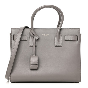 SAINT LAURENT Calfskin Baby Sac De Jour Fog