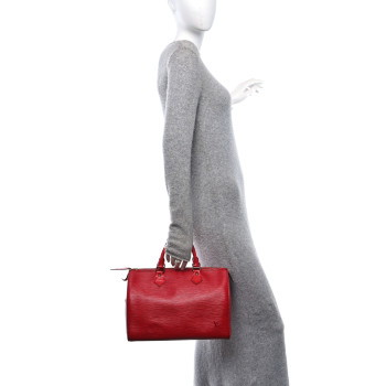 LOUIS VUITTON Epi Speedy 30 Castillan Red