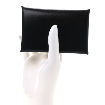 HERMES Box Calvi Card Case Black