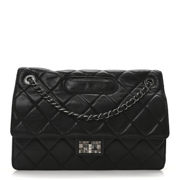 CHANEL Washed Lambskin Jumbo Take Away Flap Black