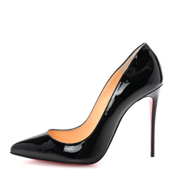 CHRISTIAN LOUBOUTIN Patent Pigalle Follies 100 Pumps 39 Black
