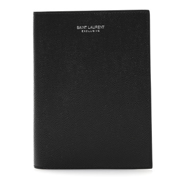 SAINT LAURENT Grain de Poudre Small Notebook Black