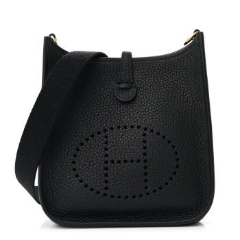 HERMES Taurillon Clemence Evelyne TPM Black