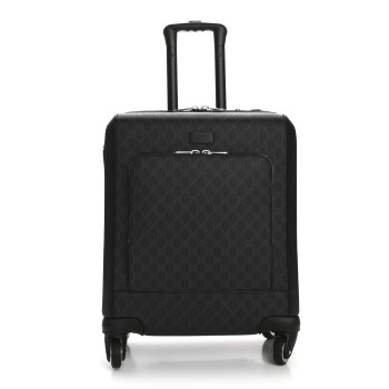 GUCCI GG Supreme Monogram Gran Turismo Suitcase Black Grey