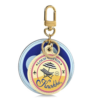 LOUIS VUITTON Monogram Giant Knokke Bag Charm Key Holder Blue