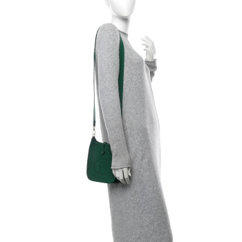 HERMES Taurillon Clemence Evelyne TPM Vert Moyen