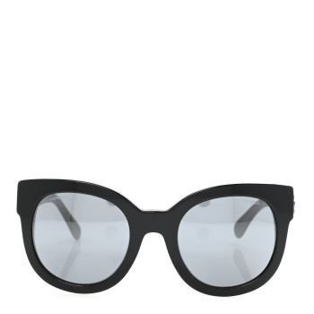 CHANEL Acetate Butterfly Signature CC Sunglasses 5358-A Black